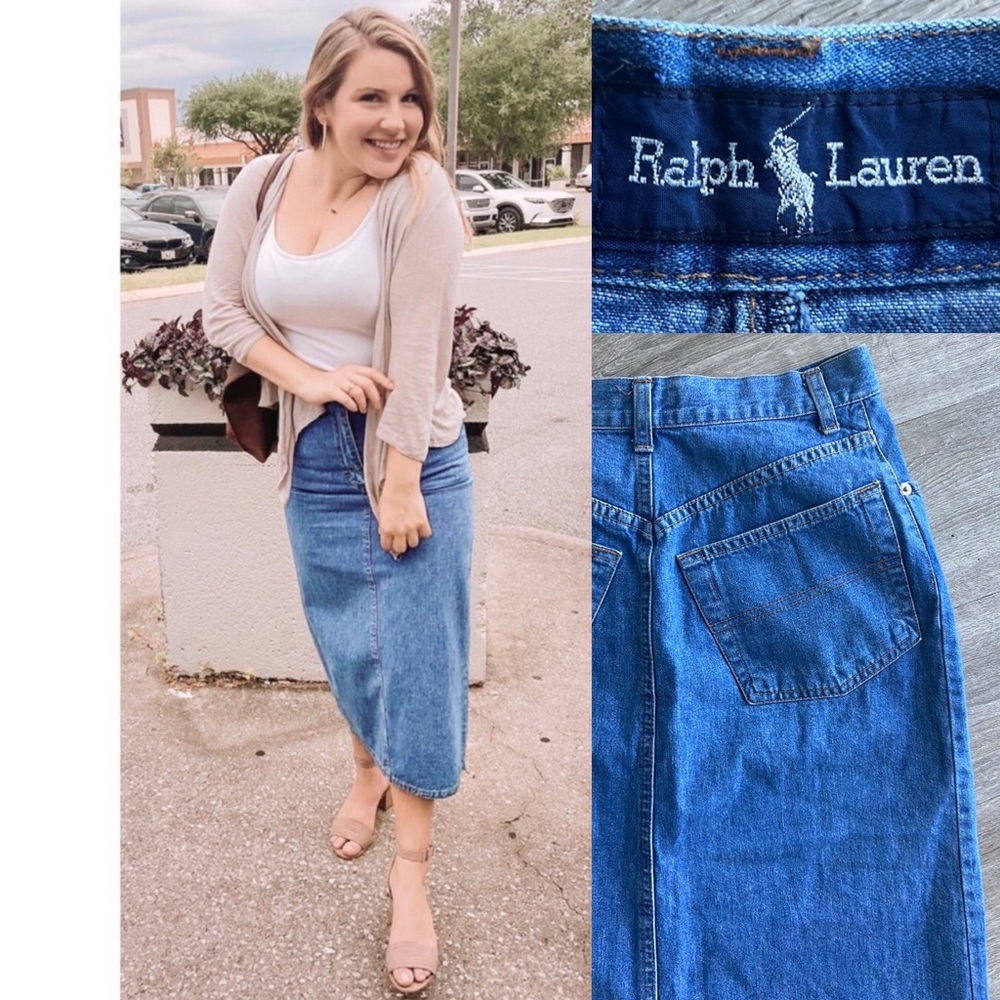 Ralph Lauren Denim Skirt Vintage